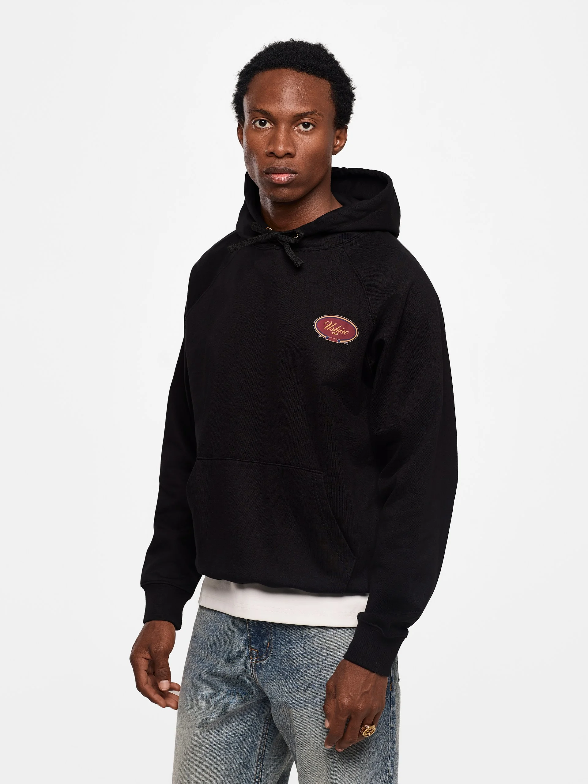 Худи-Oval logo BLACK