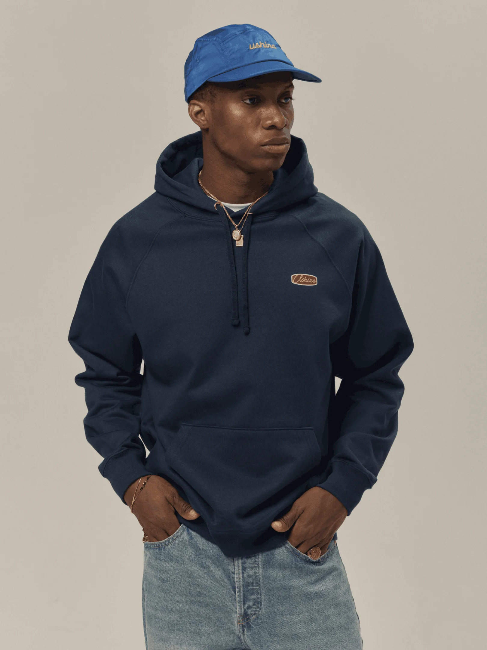 Худи-Retro logo NAVY BLUE