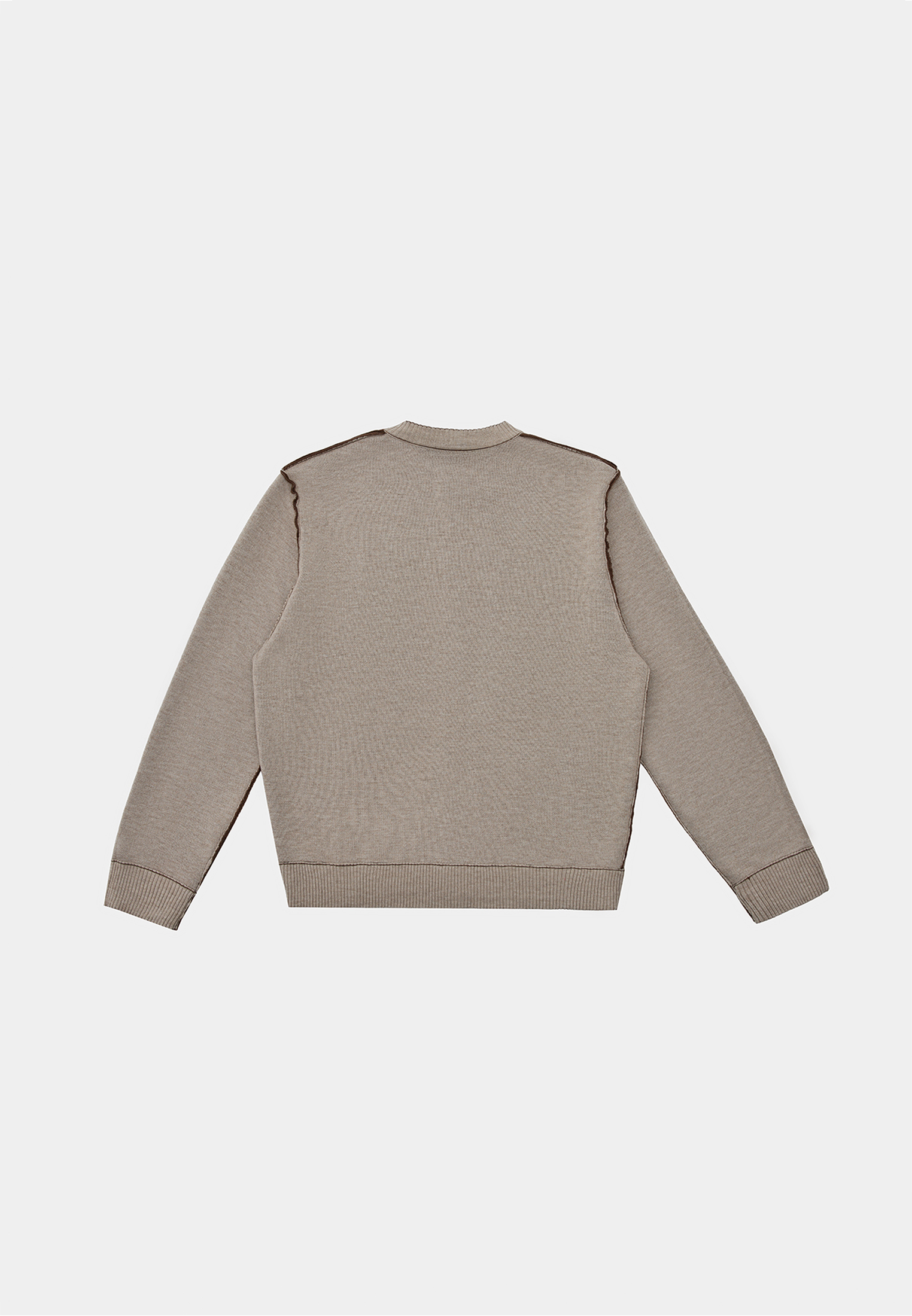 Трикотажный кардиган - brown W68049