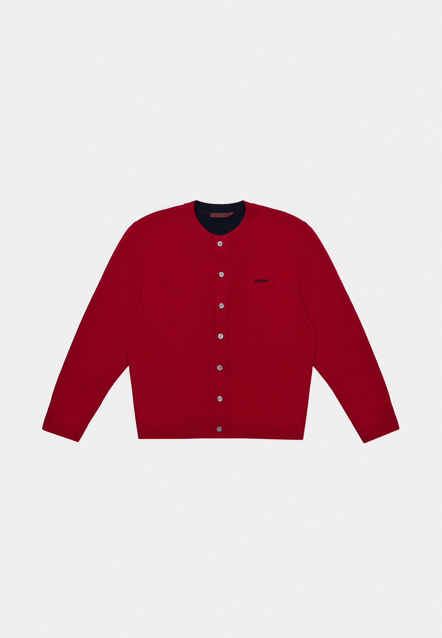 Трикотажный кардиган - red W68049