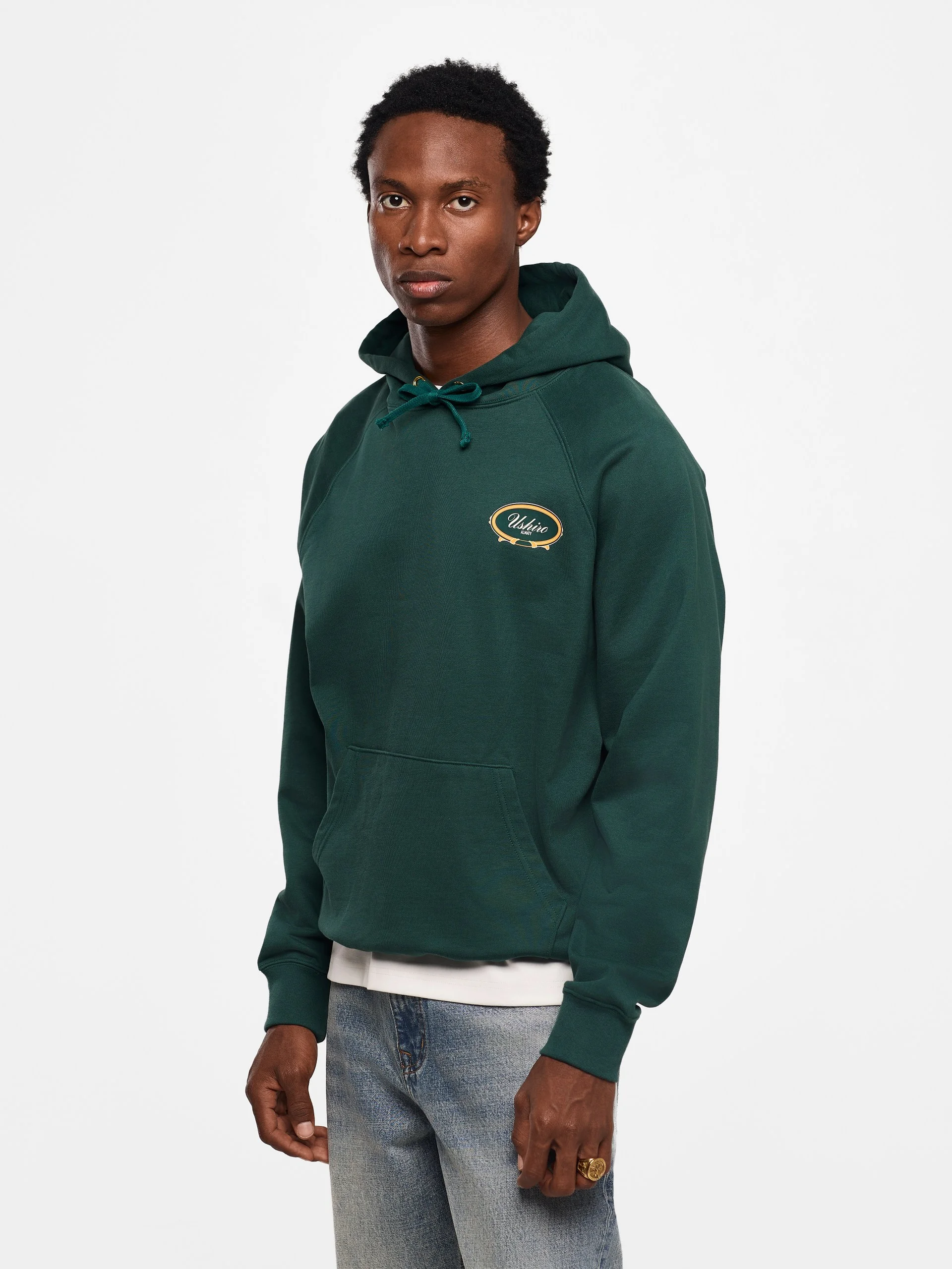 Худи-oval logo GREEN
