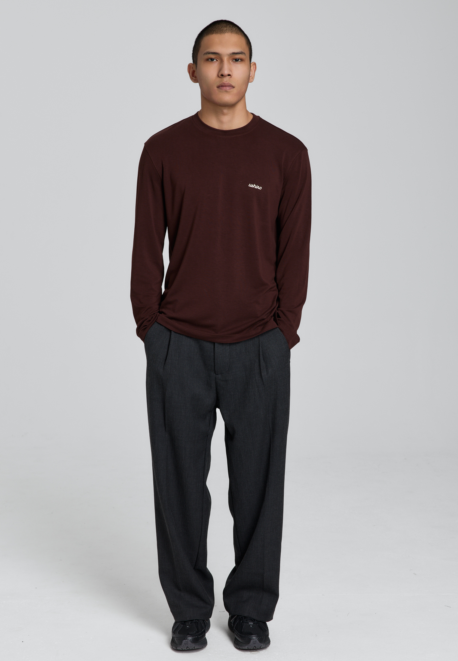 Лонгслив - burgundy M6223123