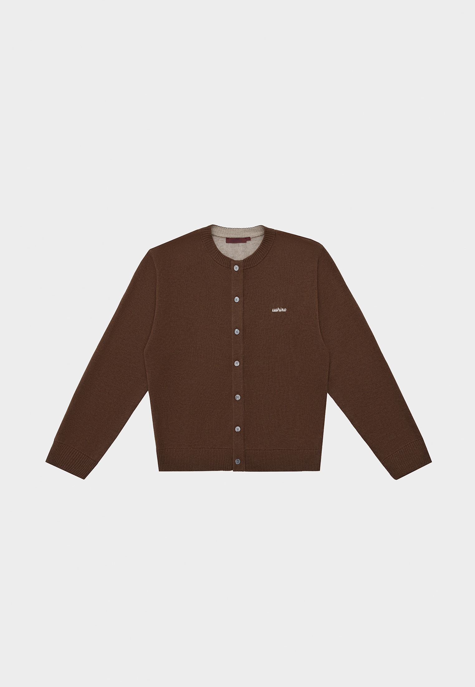 Трикотажный кардиган - brown W68049