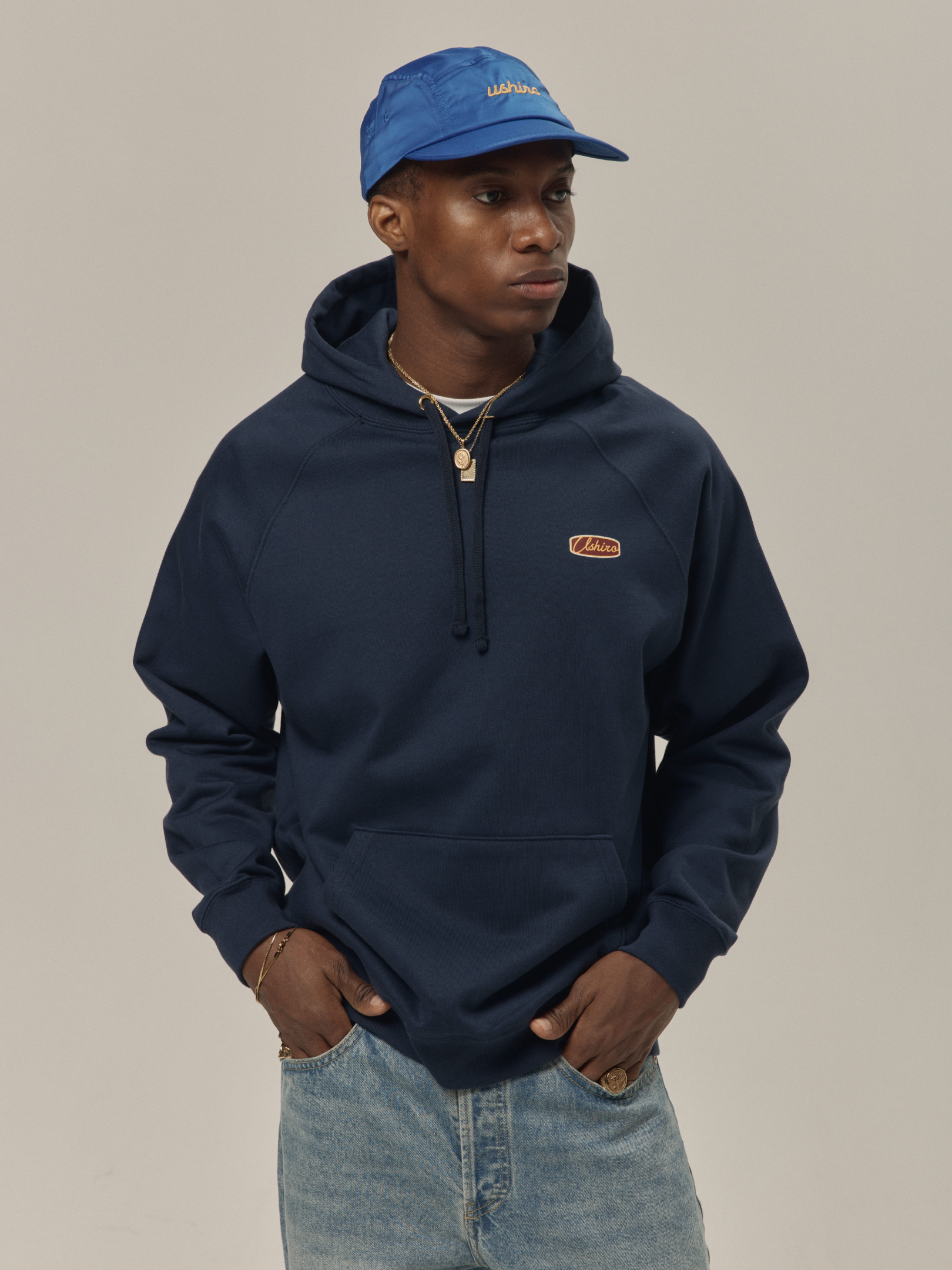 Худи-Retro logo NAVY BLUE