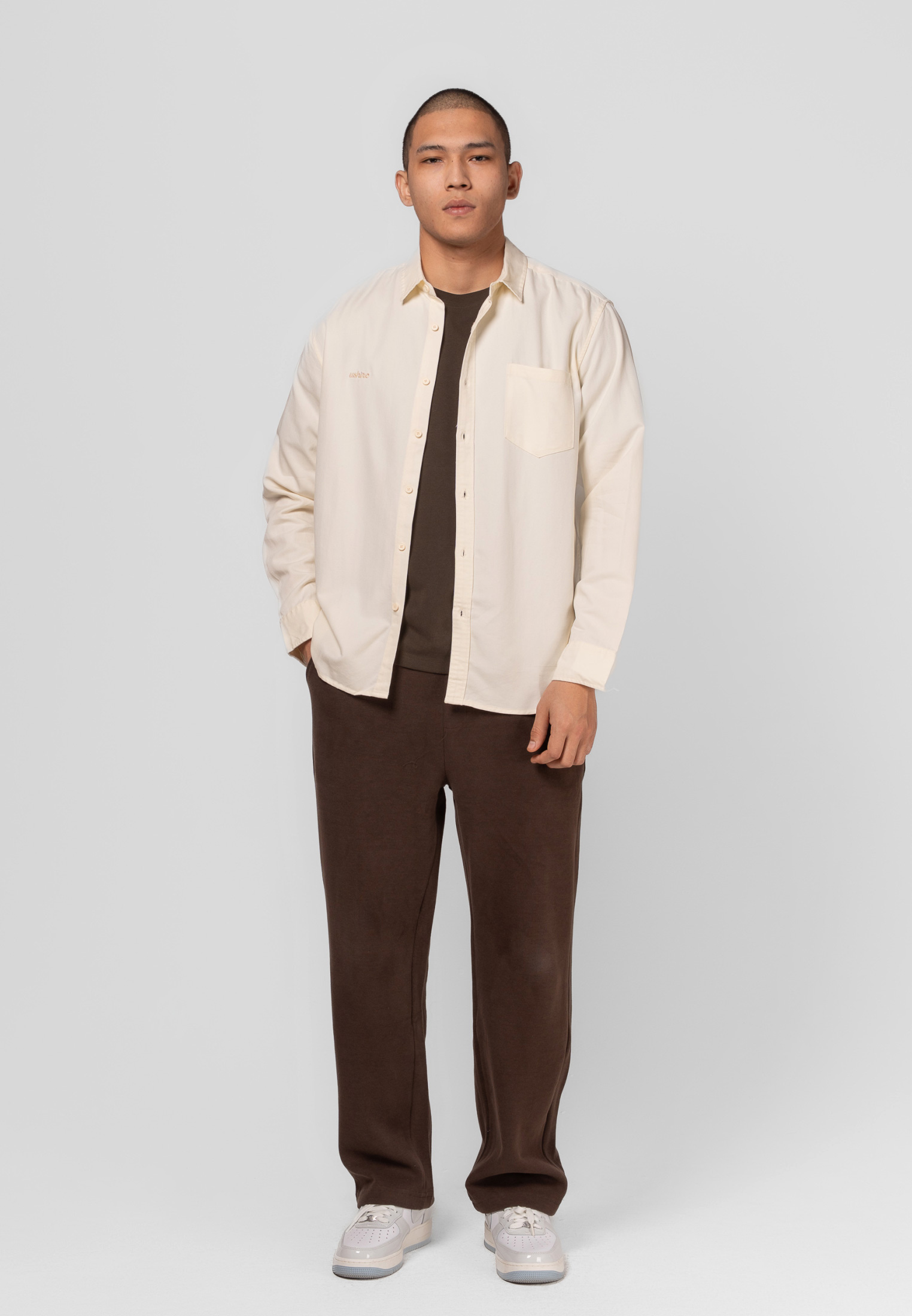 Рубашка - beige W1007