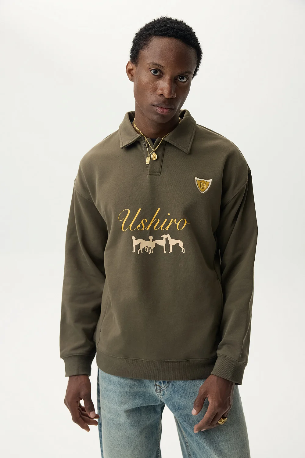 Tazy rugby-sweatshirt - KHAKI