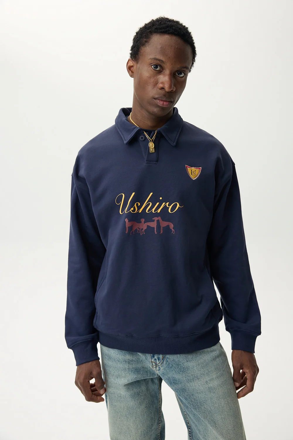 Tazy rugby-sweatshirt - NAVY BLUE